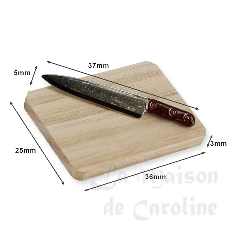 Planche à découper en bois avec couteau Bilder 1