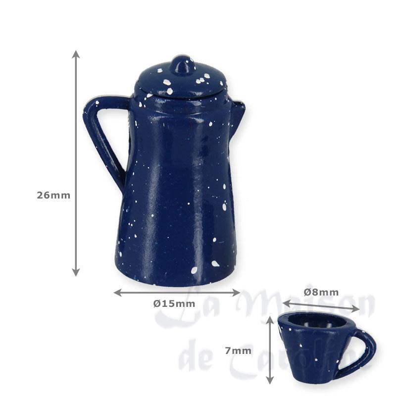 Service a café bleu (5 pièces) Bilder 1