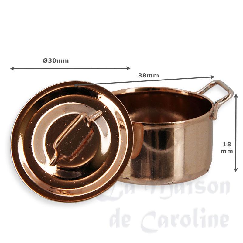 Faitout haut en cuivre avec couvercle Bilder 1