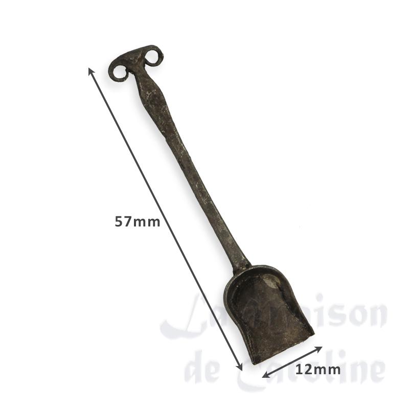 Pelle à cendres en fer forgé miniature 1/12 photo 2