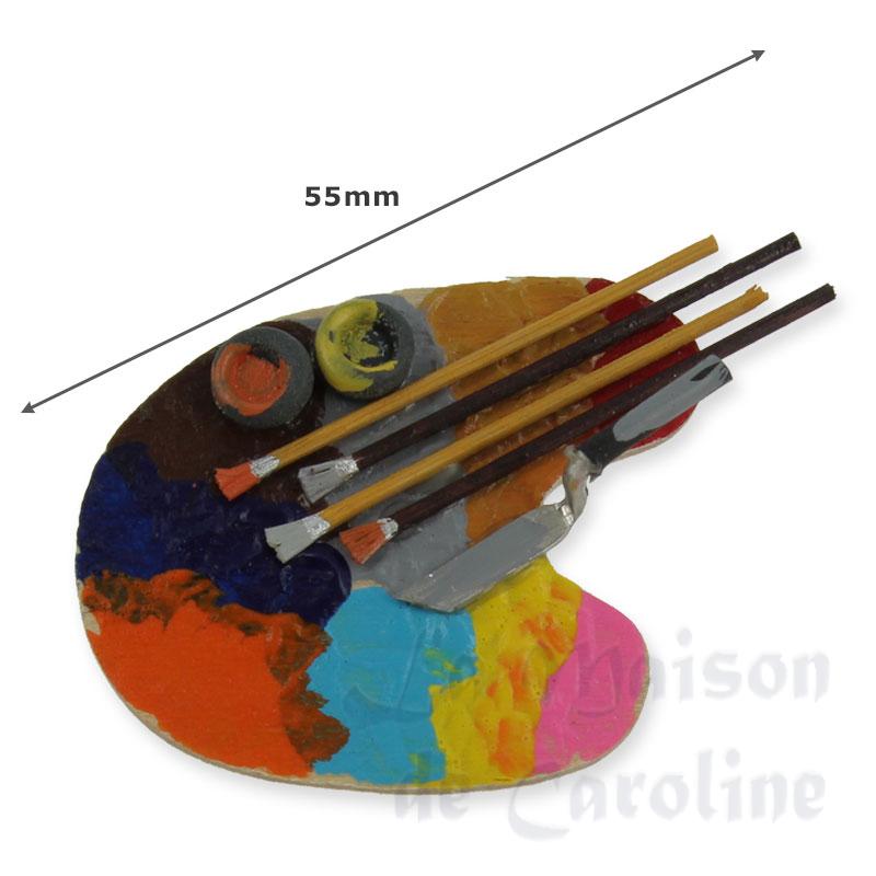 Palette de peinture avec 4 pinceaux Bilder 1