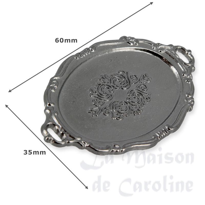 Plat oval argenté Bilder 1