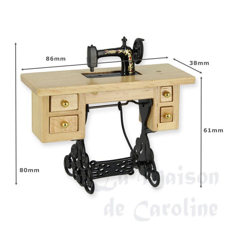 Machine à coudre sur pied plateau bois Bilder 1