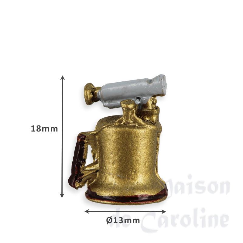 Chalumeau bronze en métal miniature 1/12 photo 2