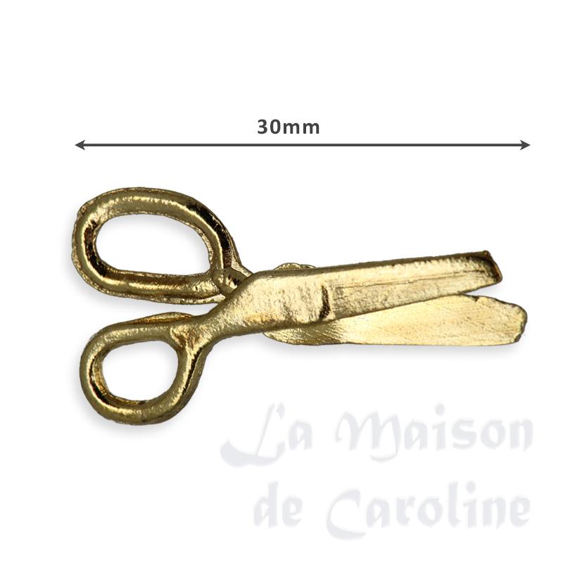 Paire de ciseaux dorés miniature 1/12 photo 2