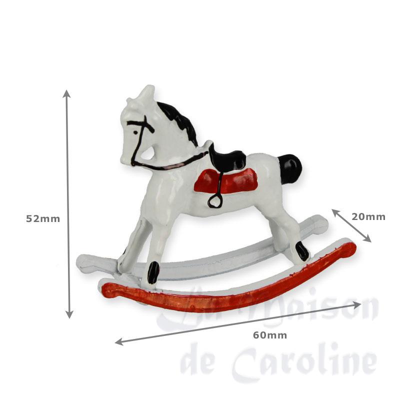 Cheval à bascule en métal blanc Bilder 1