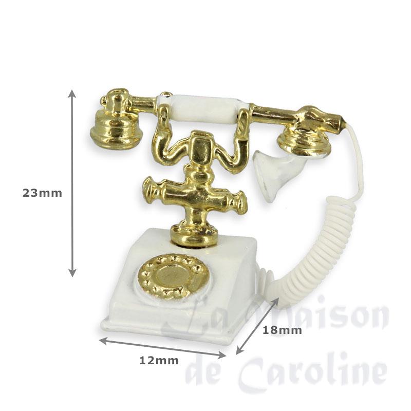 Téléphone antique blanc Bilder 1