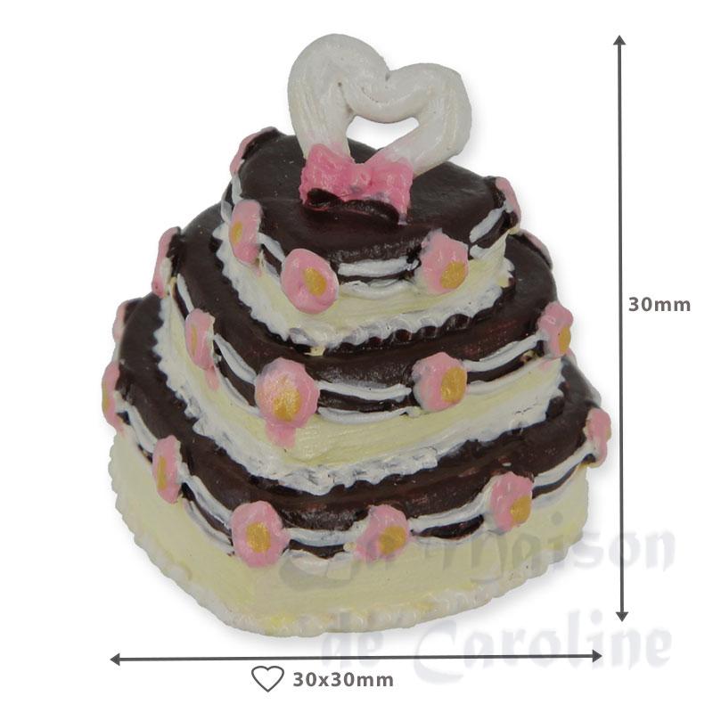 Gâteau de mariage chocolat en forme de coeur - Abîmé Bilder 1