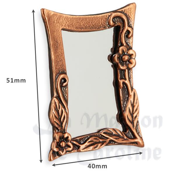 Miroir cuivre Art Déco miniature 1/12 photo 2