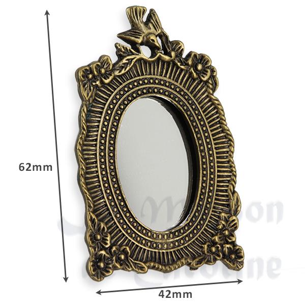 Miroir laiton oval miniature 1/12 photo 2