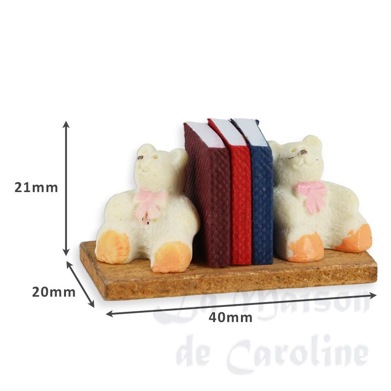 Serre-livres nounours miniature 1/12 photo 2