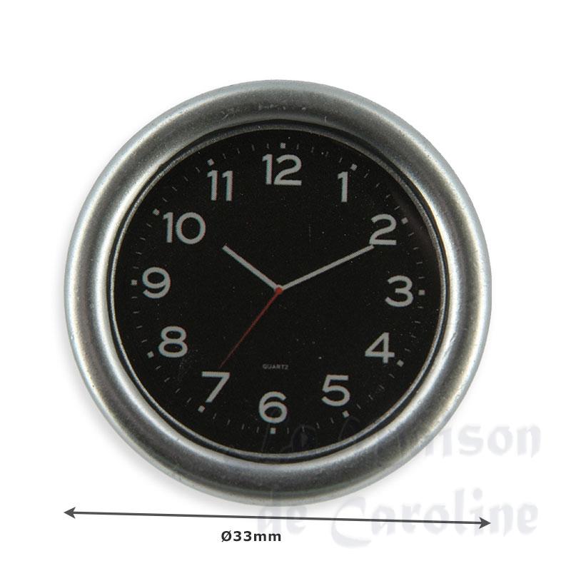 Horloge ronde noire Bilder 1
