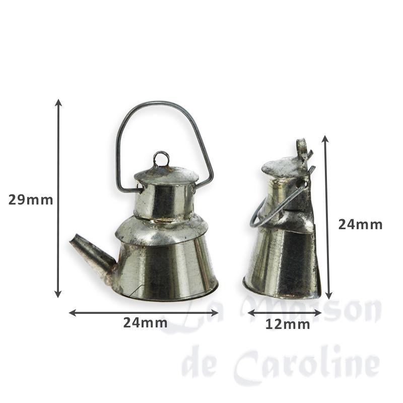 Demi sujet: Bouilloire fer blanc miniature 1/12 photo 2 Demi sujet: Bouilloire fer blanc miniature 1/12 photo 2