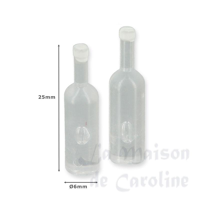 2 bouteilles transparentes av.bouchon Bilder 1