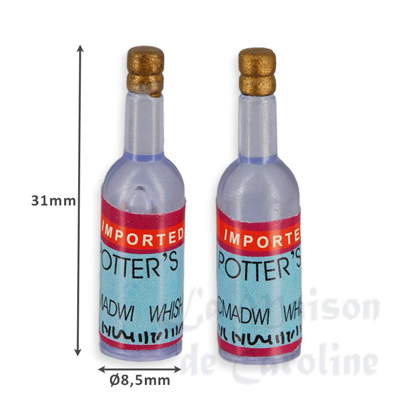2 bouteilles d'alcool miniature 1/12 photo 2 2 bouteilles d'alcool miniature 1/12 photo 2