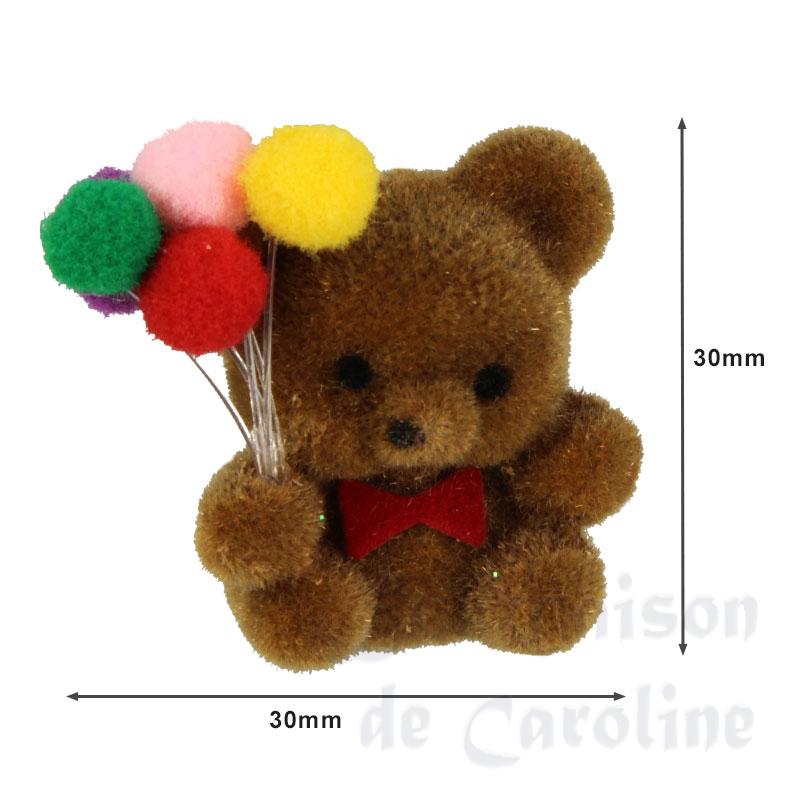 Peluche ours brun avec ballons Bilder 1