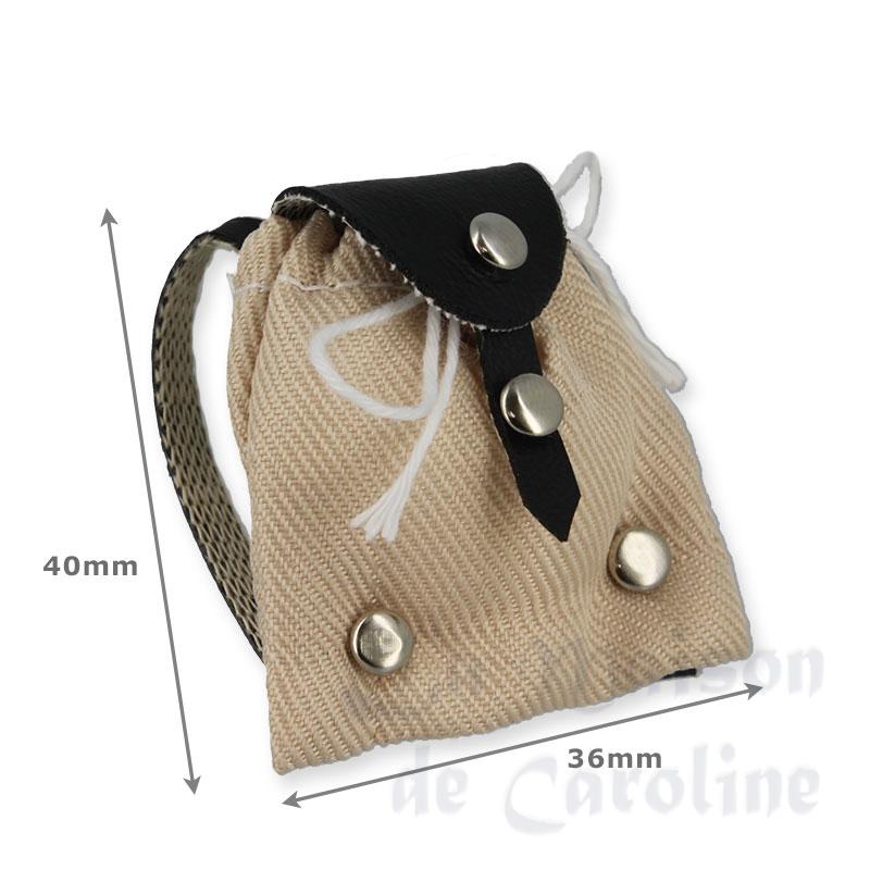Sac à dos en tissu beige Bilder 1