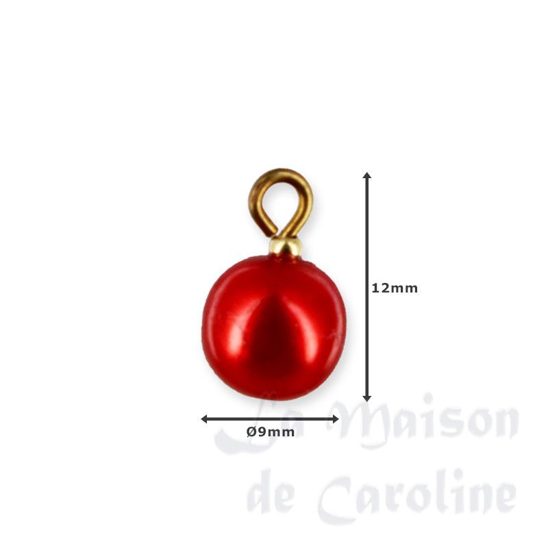 5 grandes boules de Noël rouges Bilder 1
