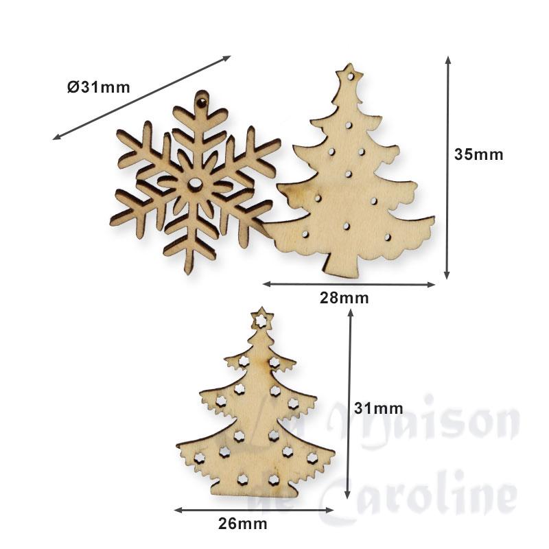Déco : 1 étoile + 2 sapins en bois Bilder 1