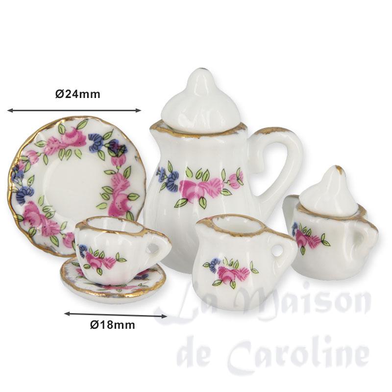 Service porc. rond 11pcs miniature 1/12 photo 2