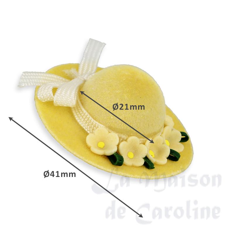 Chapeau avec 5 fleurs et ruban miniature 1/12 photo 2 Chapeau avec 5 fleurs et ruban miniature 1/12 photo 2
