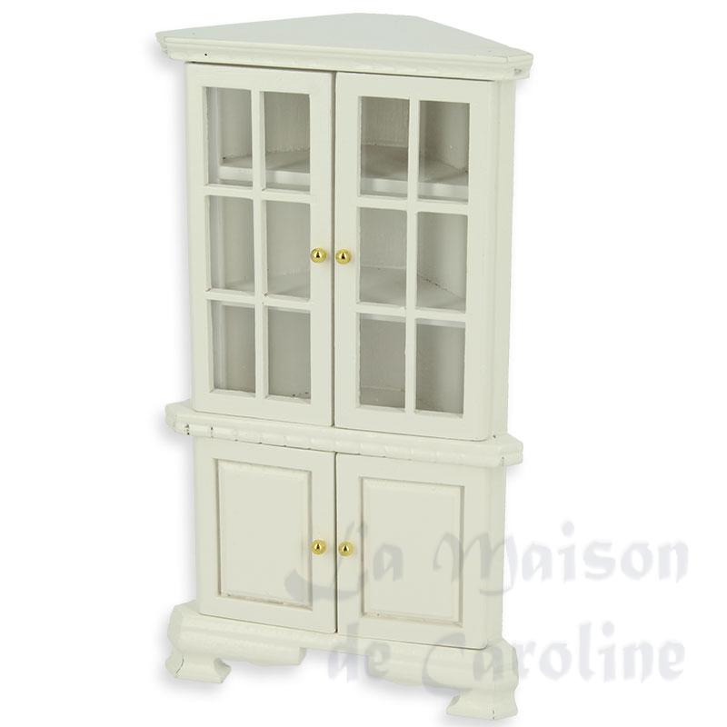 Deux corps d angle blanc meuble miniature 1/12