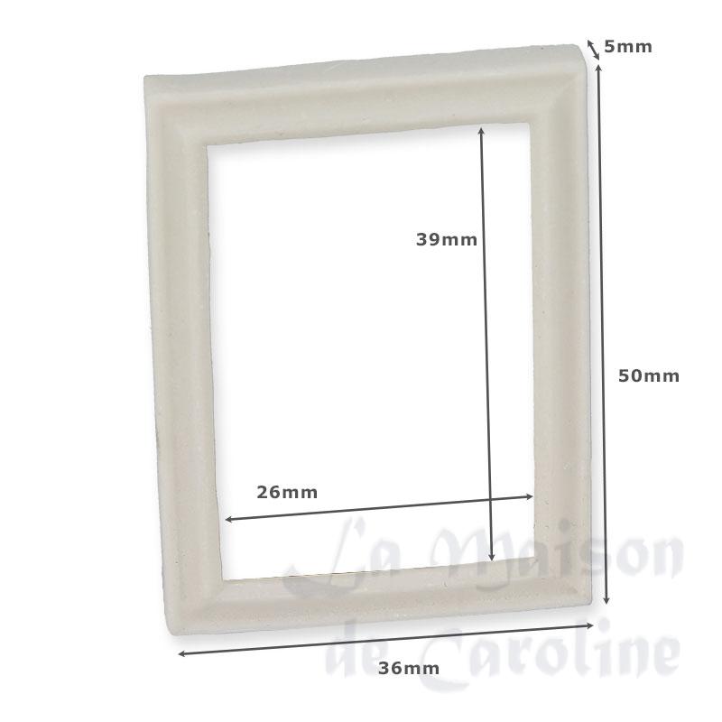 Petit cadre blanc miniature 1/12