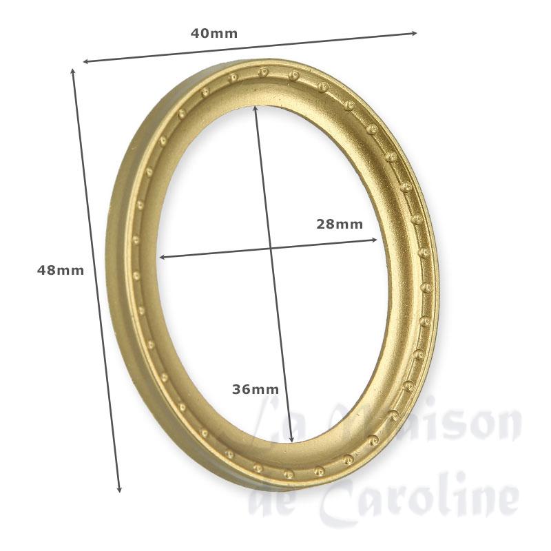 Petit cadre oval doré en résine Bilder 1