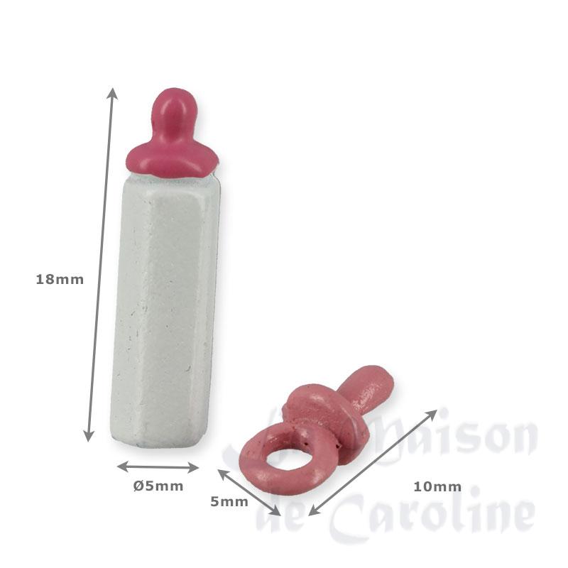 Set 1 biberon et 1 tétine rose pour bébé Bilder 1