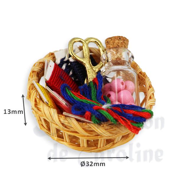Panier de couture miniature 1/12 photo 2