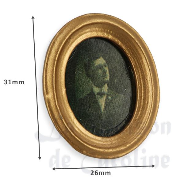 Cadre photo oval homme miniature 1/12 photo 2