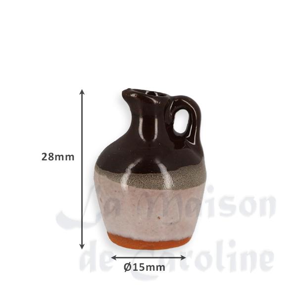 Cruche à vin en terre cuite vernissée miniature 1/12 photo 2