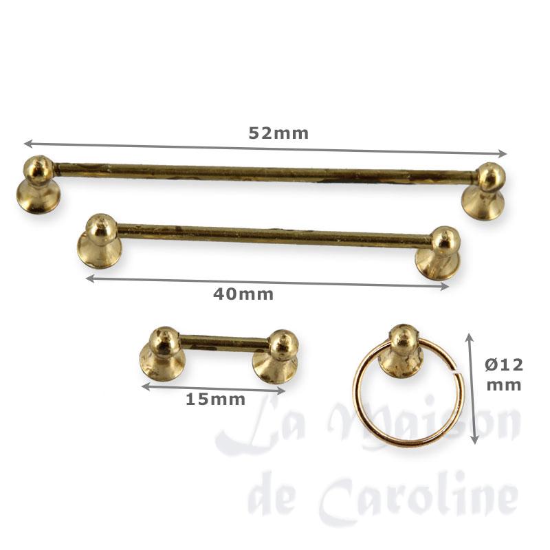 Set porte serviette doré (4 pc) Bilder 1