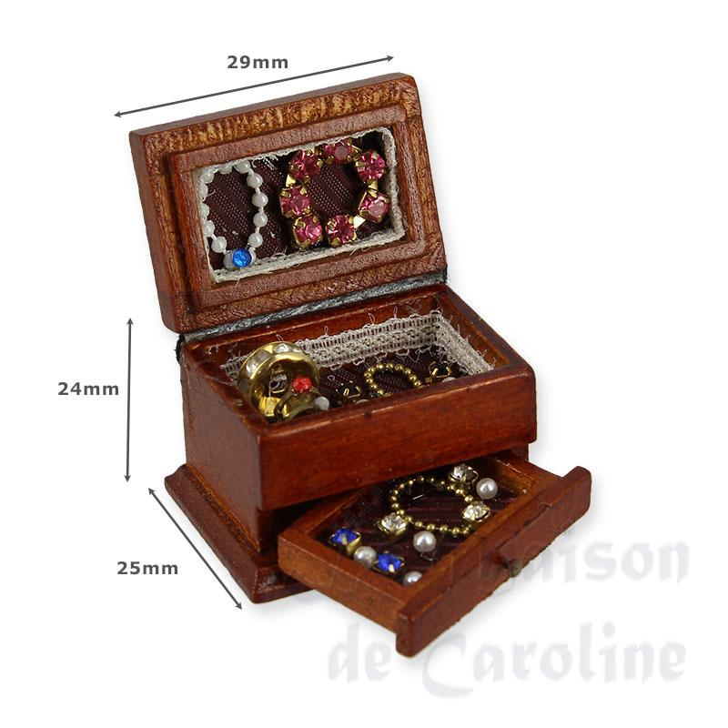 Boîte à bijoux bois garnie, tiroir Bilder 1