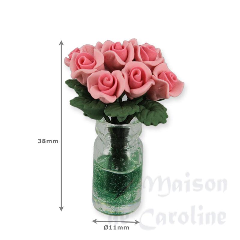 Bouquet de roses claires dans vase Bilder 1