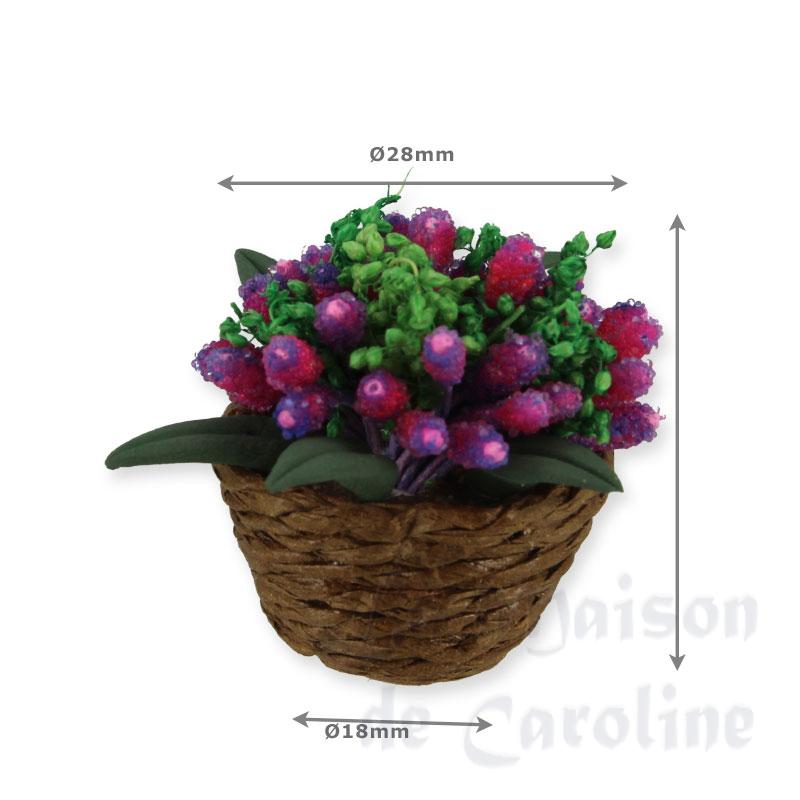 Panier fleuri fuschia Bilder 1