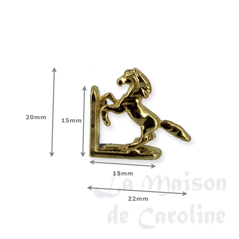 2 Serre livres chevaux laiton miniature 1:12e Bilder 1