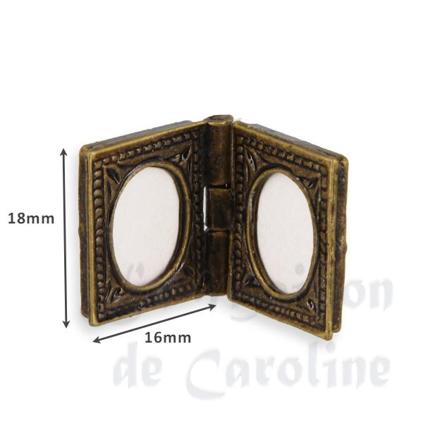 Double cadre photo oval miniature 1/12 photo 2