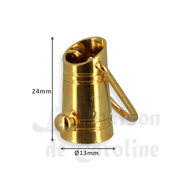 Seau à charbon laiton miniature 1/12 photo 2