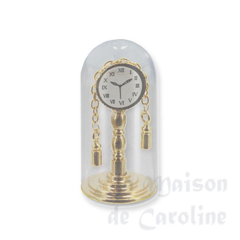 Pendule laiton avec globe miniature 1/12