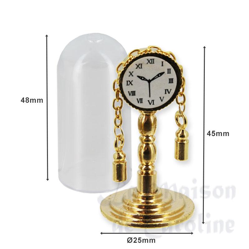 Pendule laiton avec globe miniature 1/12