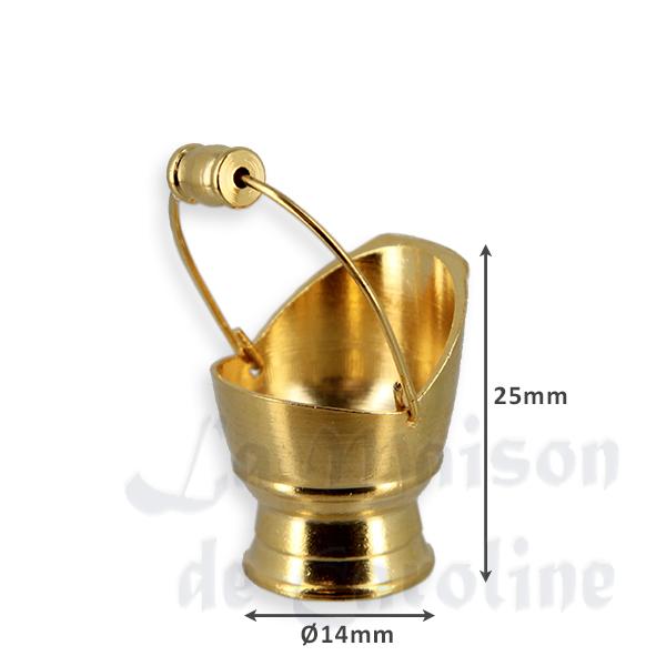 Seau à charbon laiton miniature 1/12 photo 2