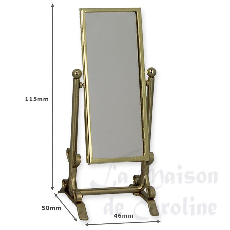 Miroir rectangulaire sur pied laiton Bilder 1