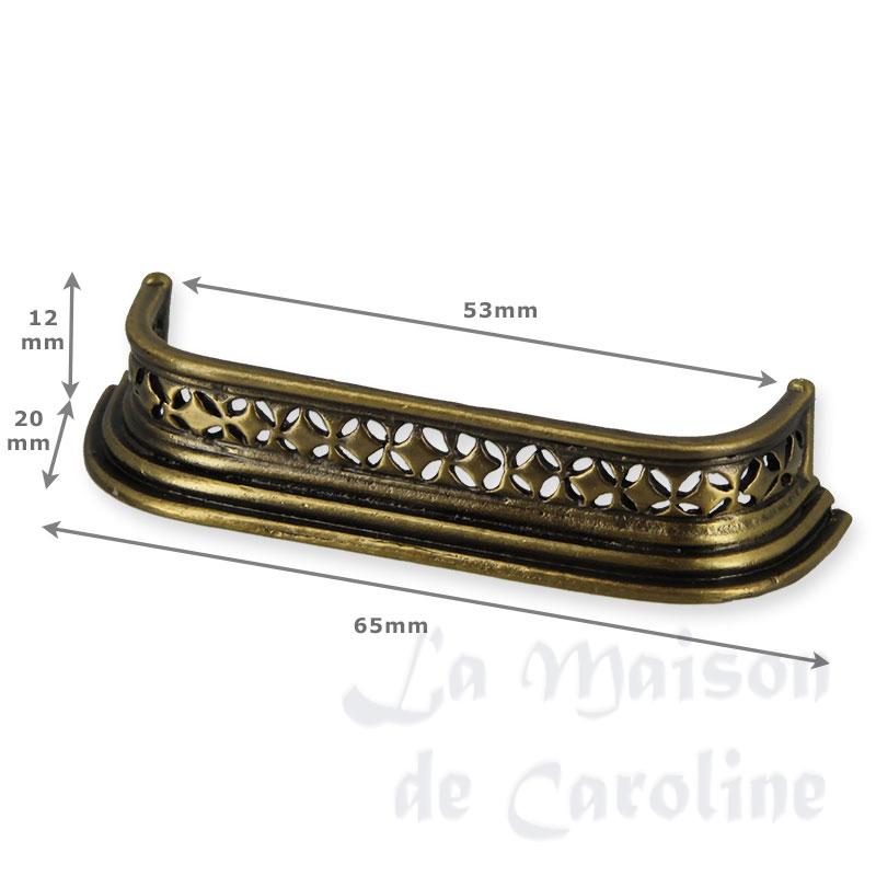 Devant de cheminée en laiton antique Bilder 1