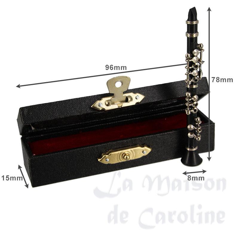Clarinette avec coffret noir miniature 1/12