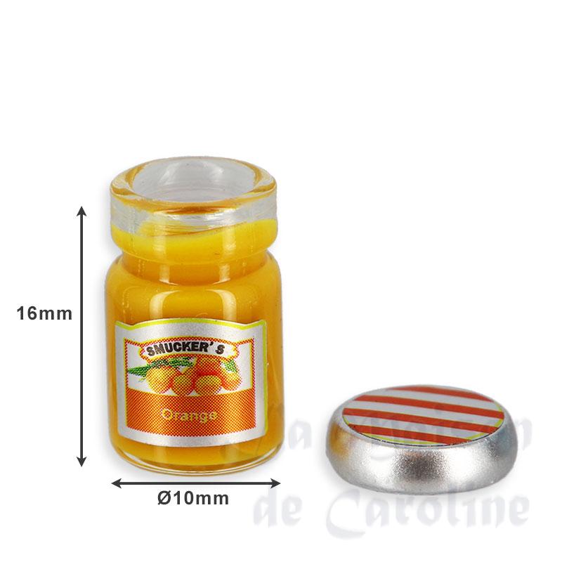 pot de confiture d'oranges ou mirabelles avec couvercle miniature 1:12e Bilder 1