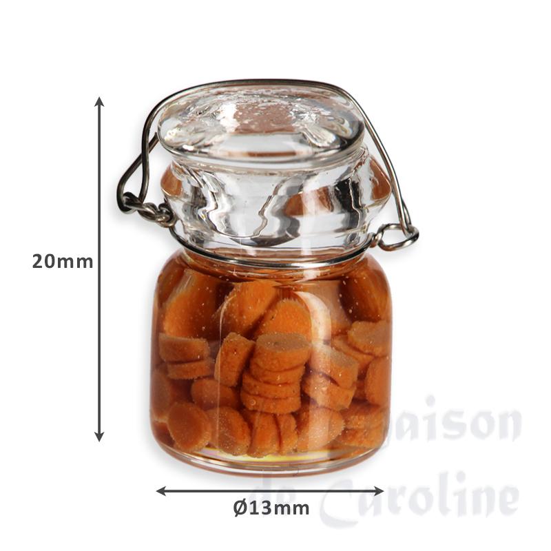 Bocal en verre : conserve carottes miniature 1/12 photo 2