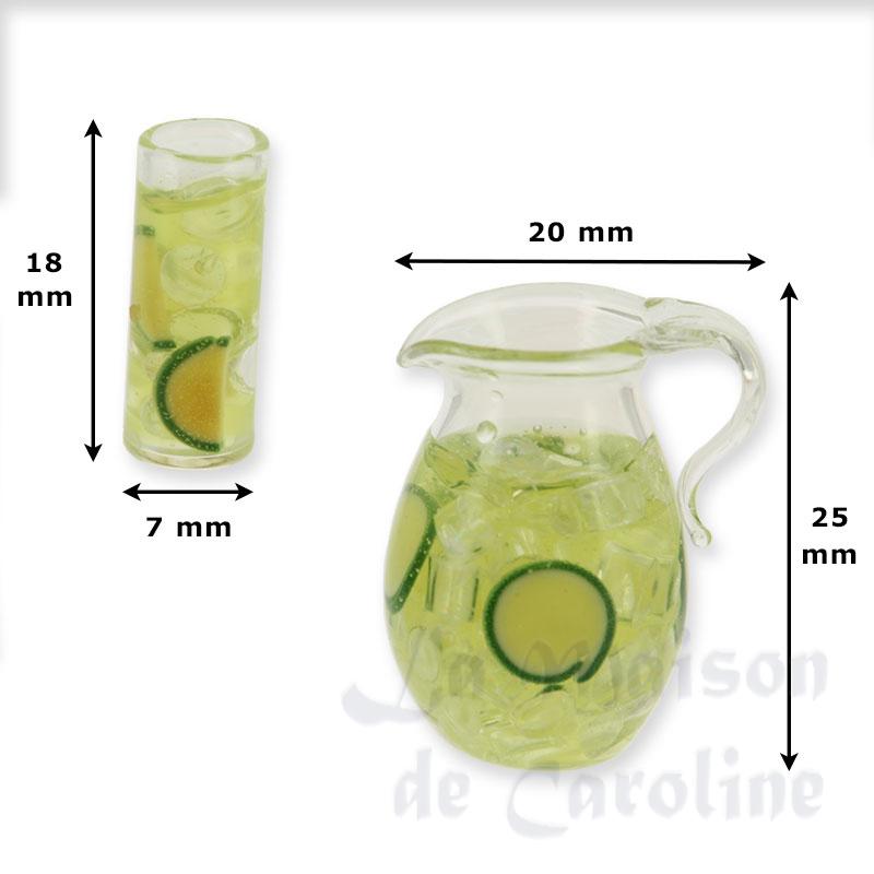 Cruche et verre de jus de citron Bilder 1