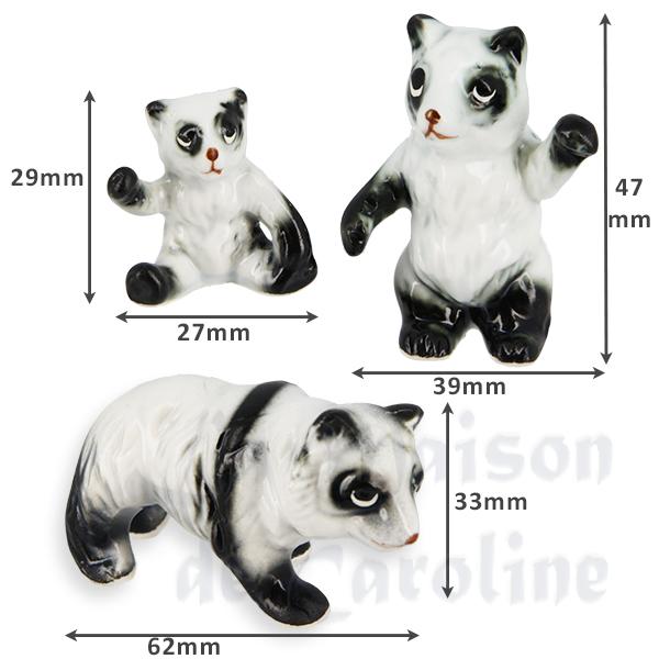 Famille Panda 3 pcs miniature 1/12 photo 2