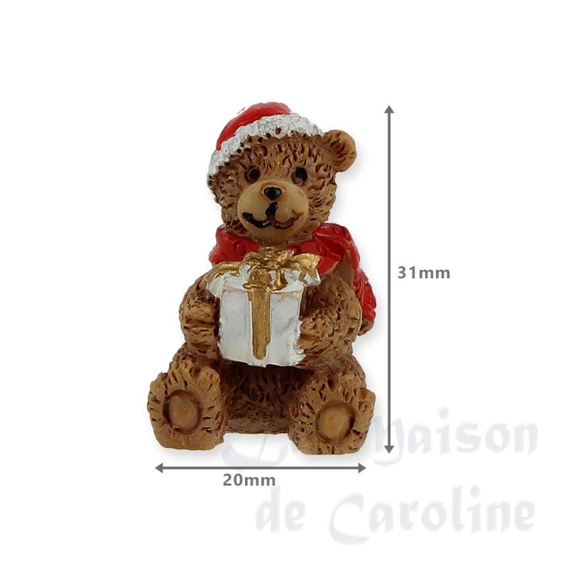 Ours de Noel avec cadeau blanc Bilder 1